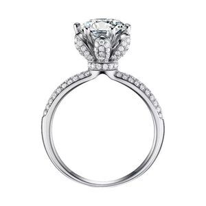 🔥5CT VVS1 Moissanite Diamond set on White Gold plated Band 💎